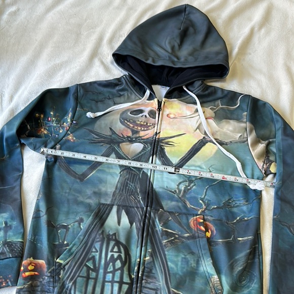 Nightmare Before Christmas Jack Skellington zip up graphic print hoodie - Picture 2 of 8